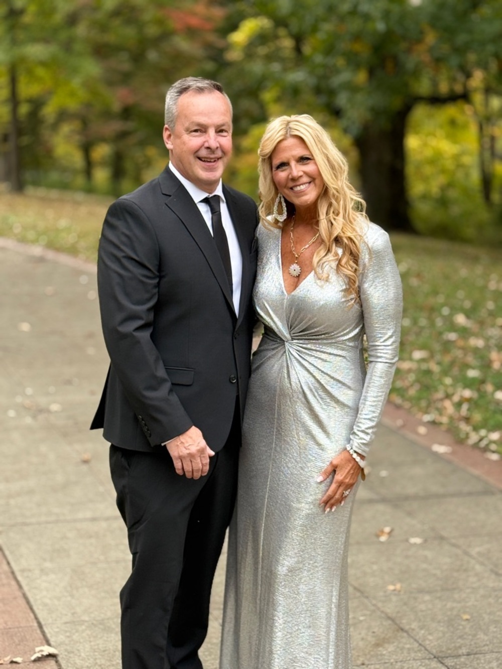 Ralph Lauren Silver Metallic Maxi Dress